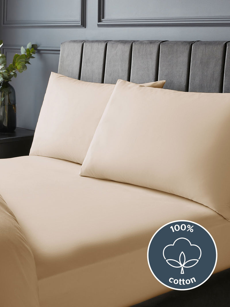 Silentnight Natural Pure Cotton 40cm Extra Deep Fitted Sheet