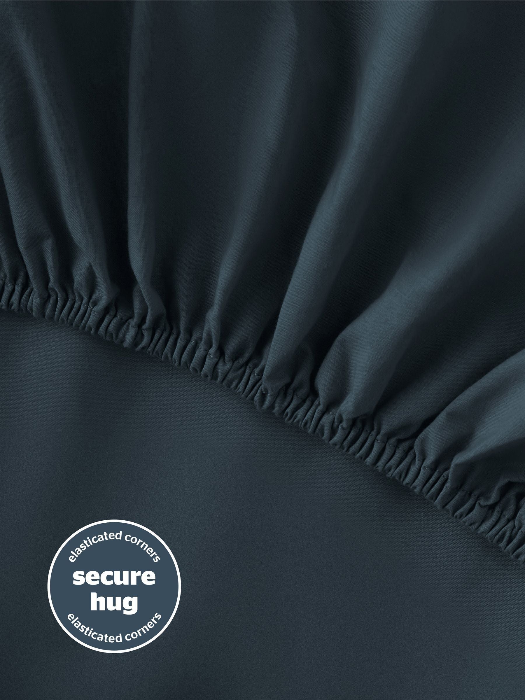 Silentnight Indigo Cotton Rich T180 Washed Fitted Sheet (British brand)
