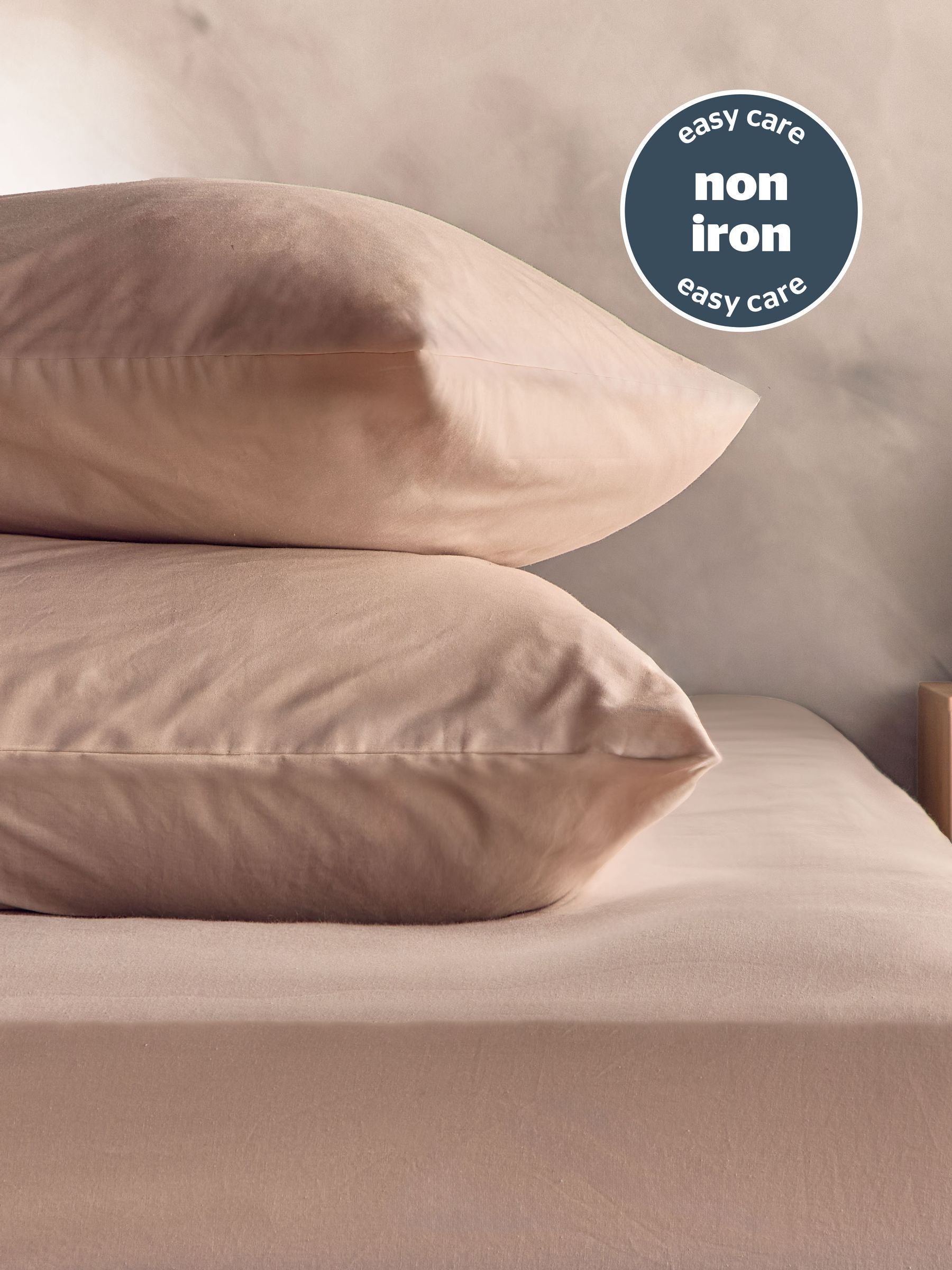 Silentnight Natural Cotton Rich T180 Washed Fitted Sheet (British brand)