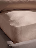 Silentnight Natural Cotton Rich T180 Washed Fitted Sheet (British brand)