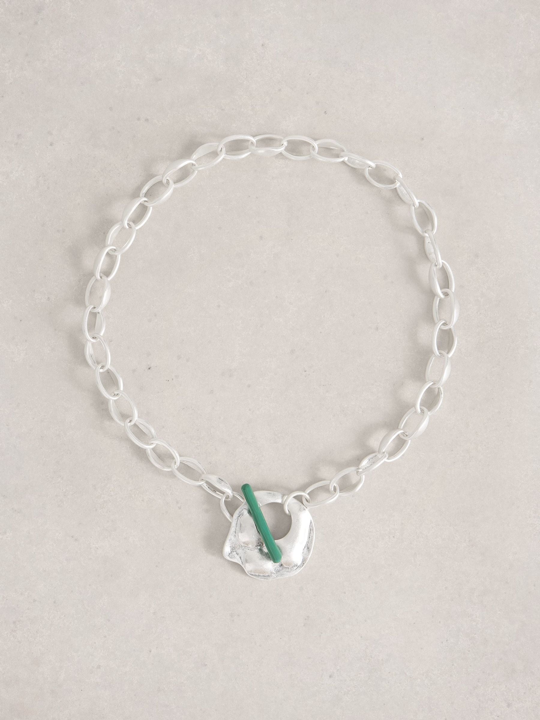White Stuff Silver Abstract Hammered Necklaces