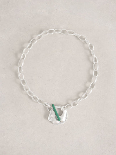 White Stuff Silver Abstract Hammered Necklaces