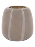 Gallery Home taupe glass striped vase 20cm, UK version
