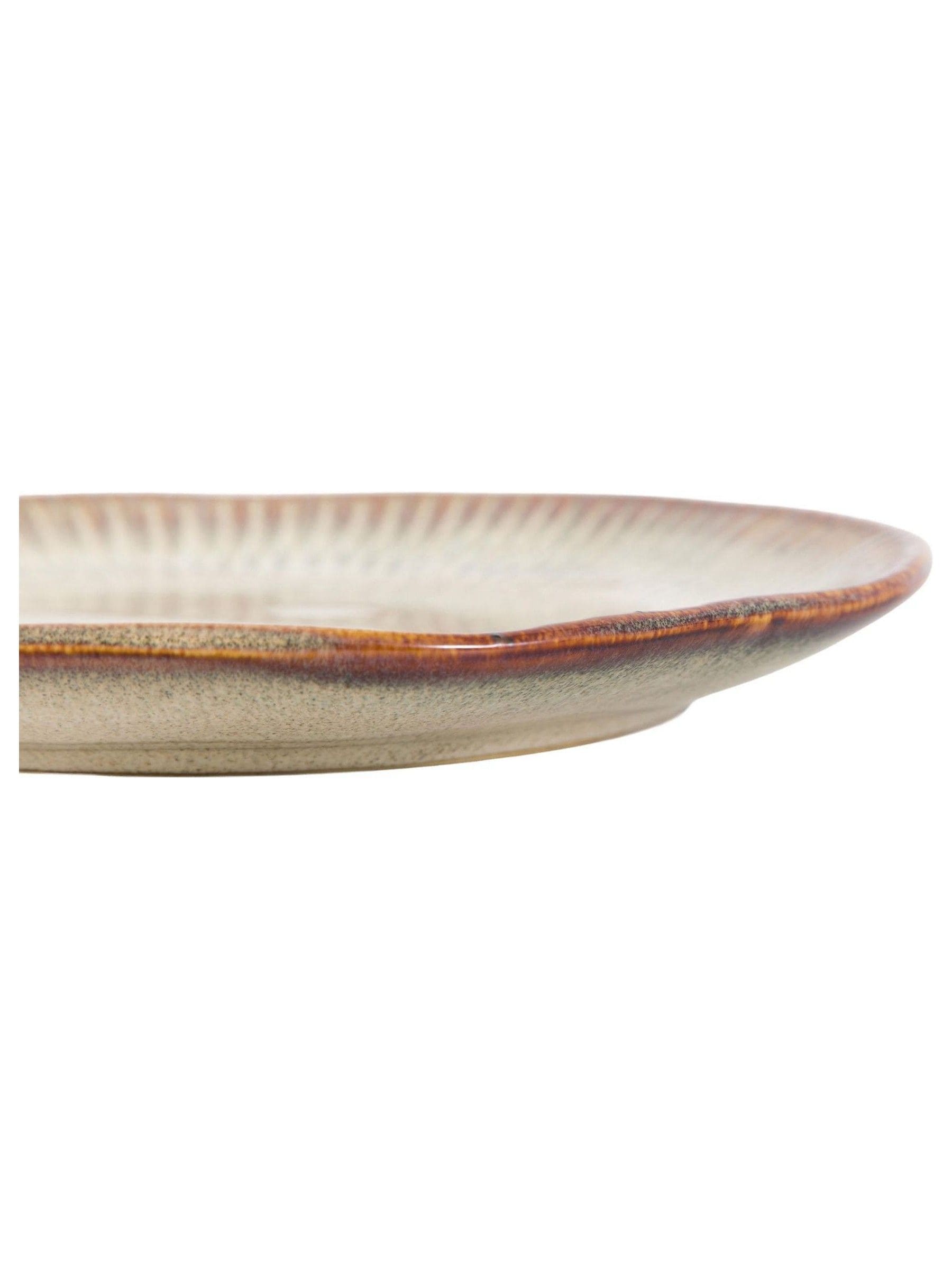 Gallery Home Stone Rita Ridged ceramic side plates set of four 22cm, UK version