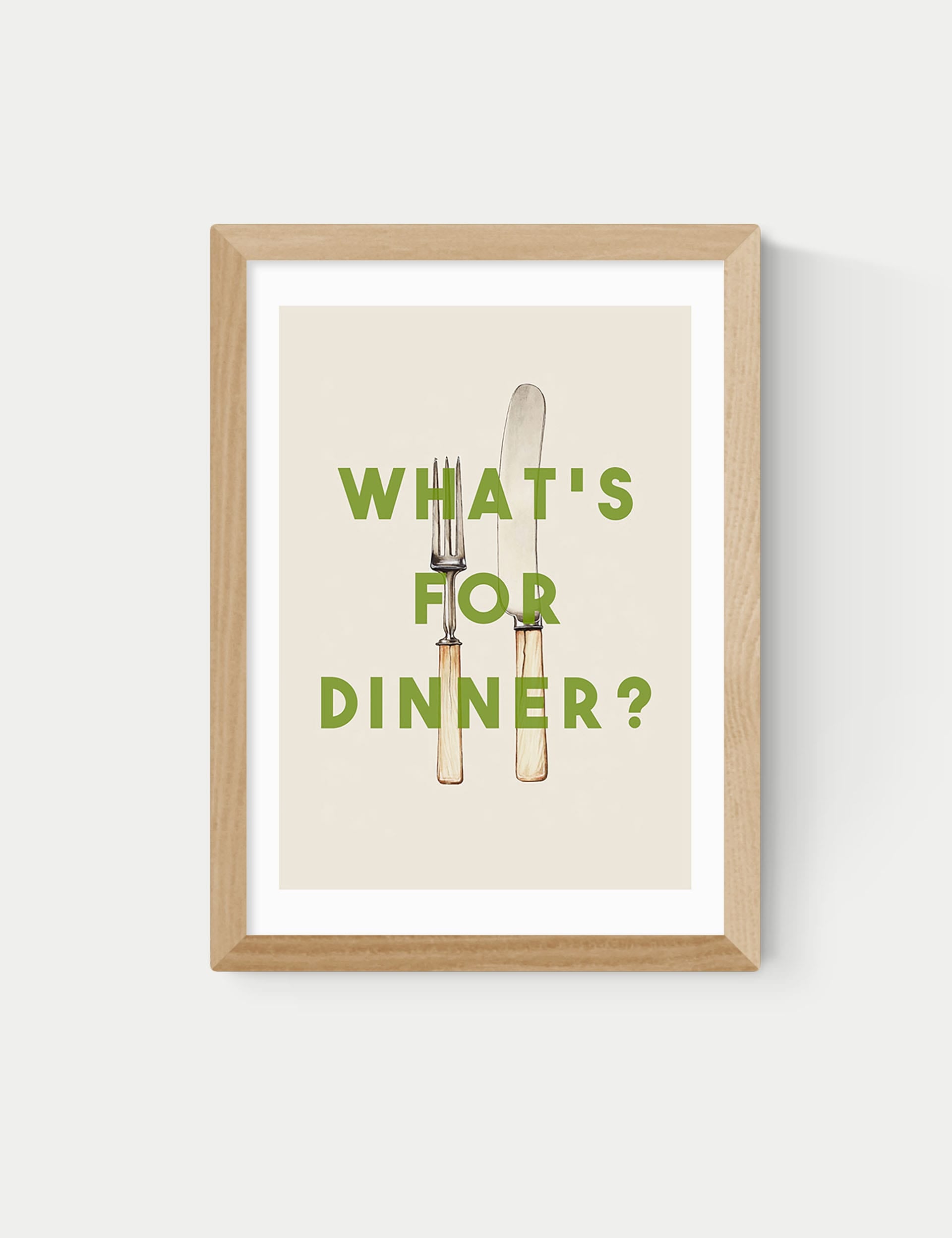 East End Prints What's For Dinner framed art (British brand)