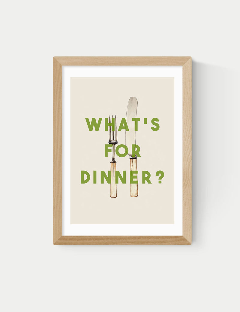 East End Prints What's For Dinner framed art (British brand)