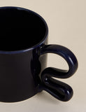 Wiggle handle stoneware mug (British brand)