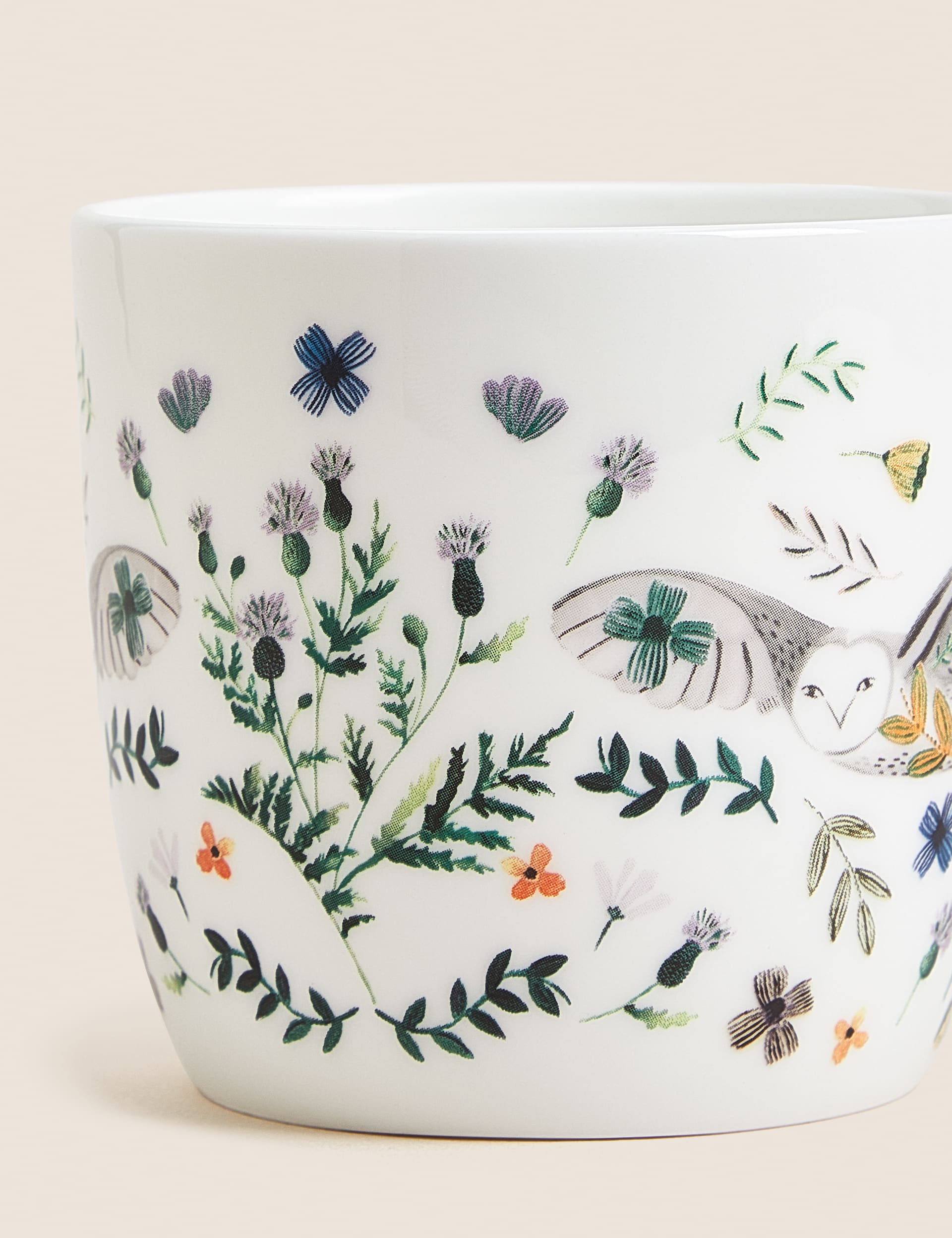 Woodland owl ceramic mug 380ml (British brand)