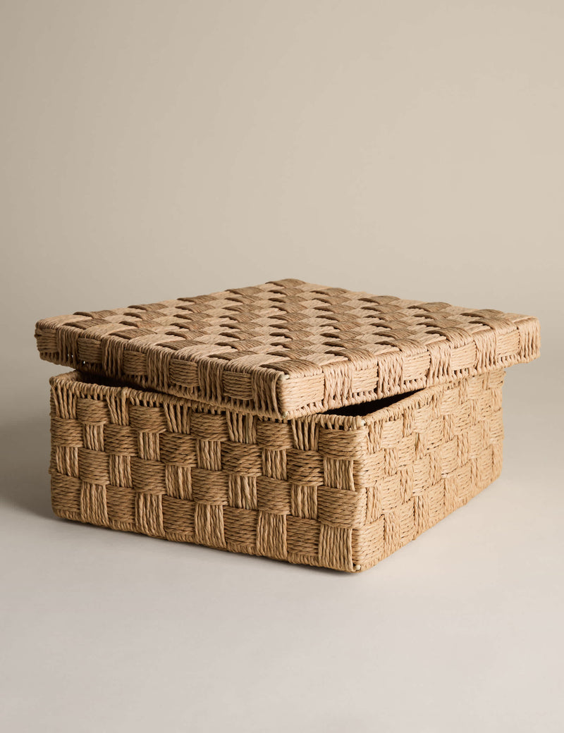 Woven String Medium Square Storage Box