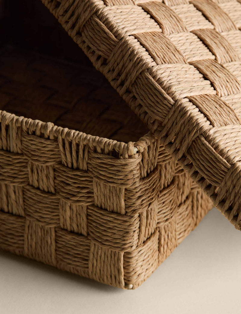 Woven String Medium Square Storage Box