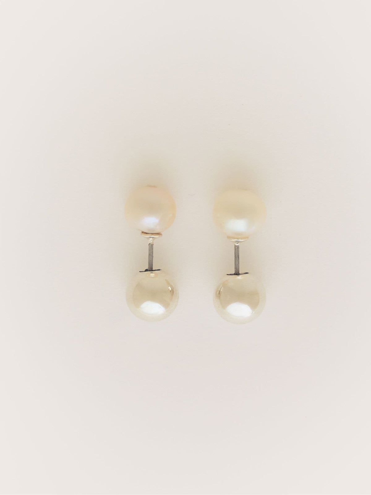 Jigsaw Silver Reversible Stud Earrings