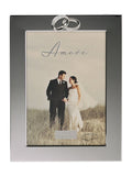 Amore by Juliana silver wedding photo frame with crystal rings 5x7 inch (British brand)