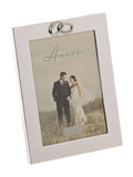 Amore by Juliana silver wedding photo frame with crystal rings 5x7 inch (British brand)