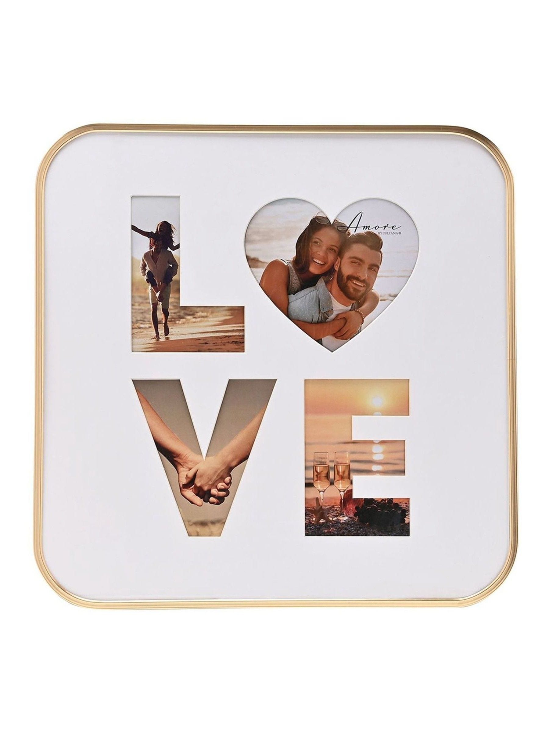AMORE BY JULIANA gold love collage frame 16 x 16 (British brand)