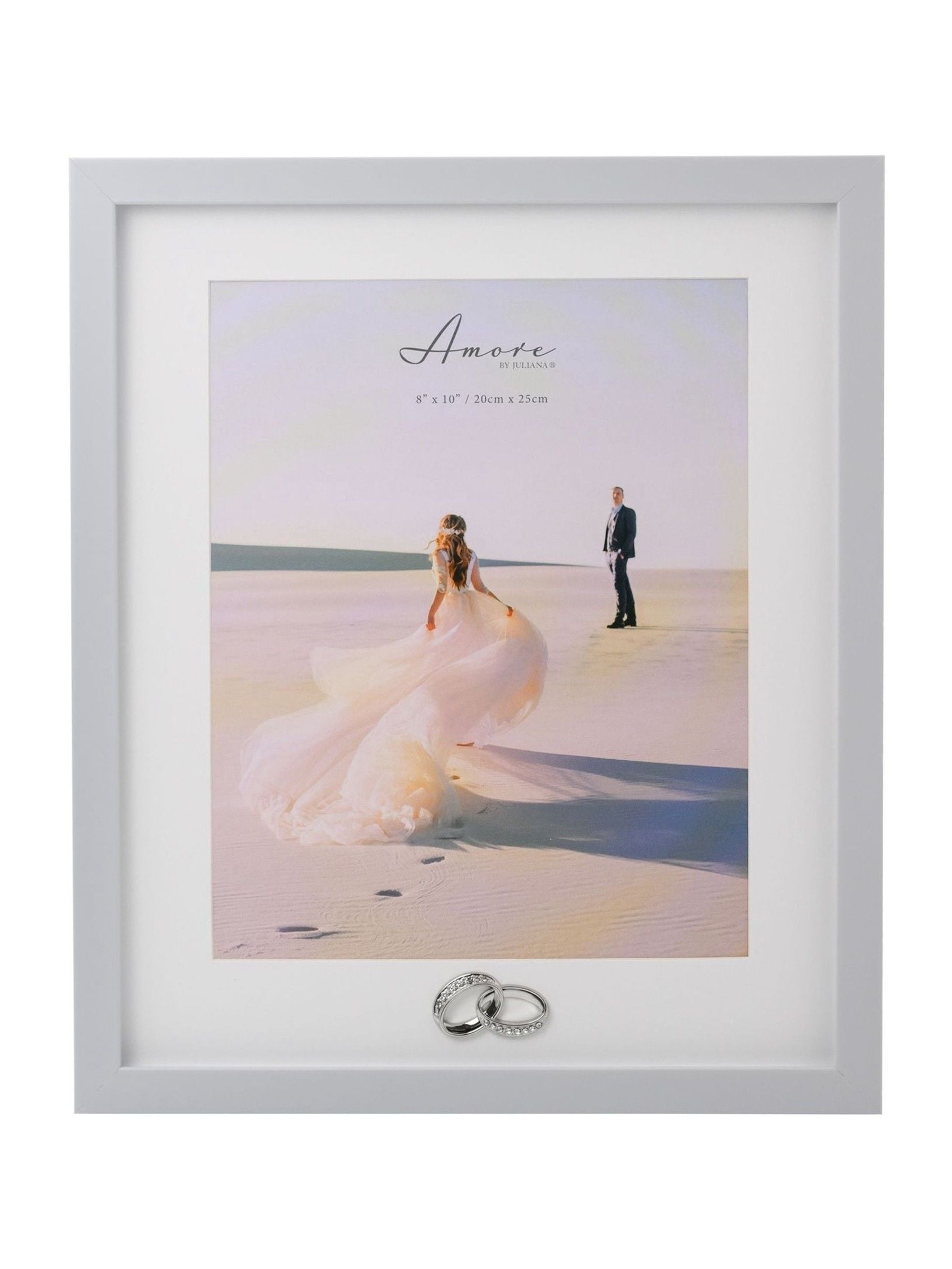 Amore by Juliana grey portrait frame with rings 8x10 - British product