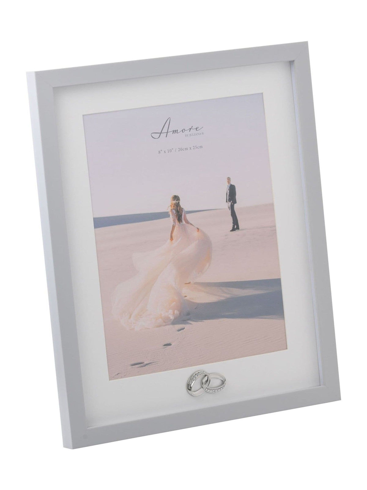 Amore by Juliana grey portrait frame with rings 8x10 - British product