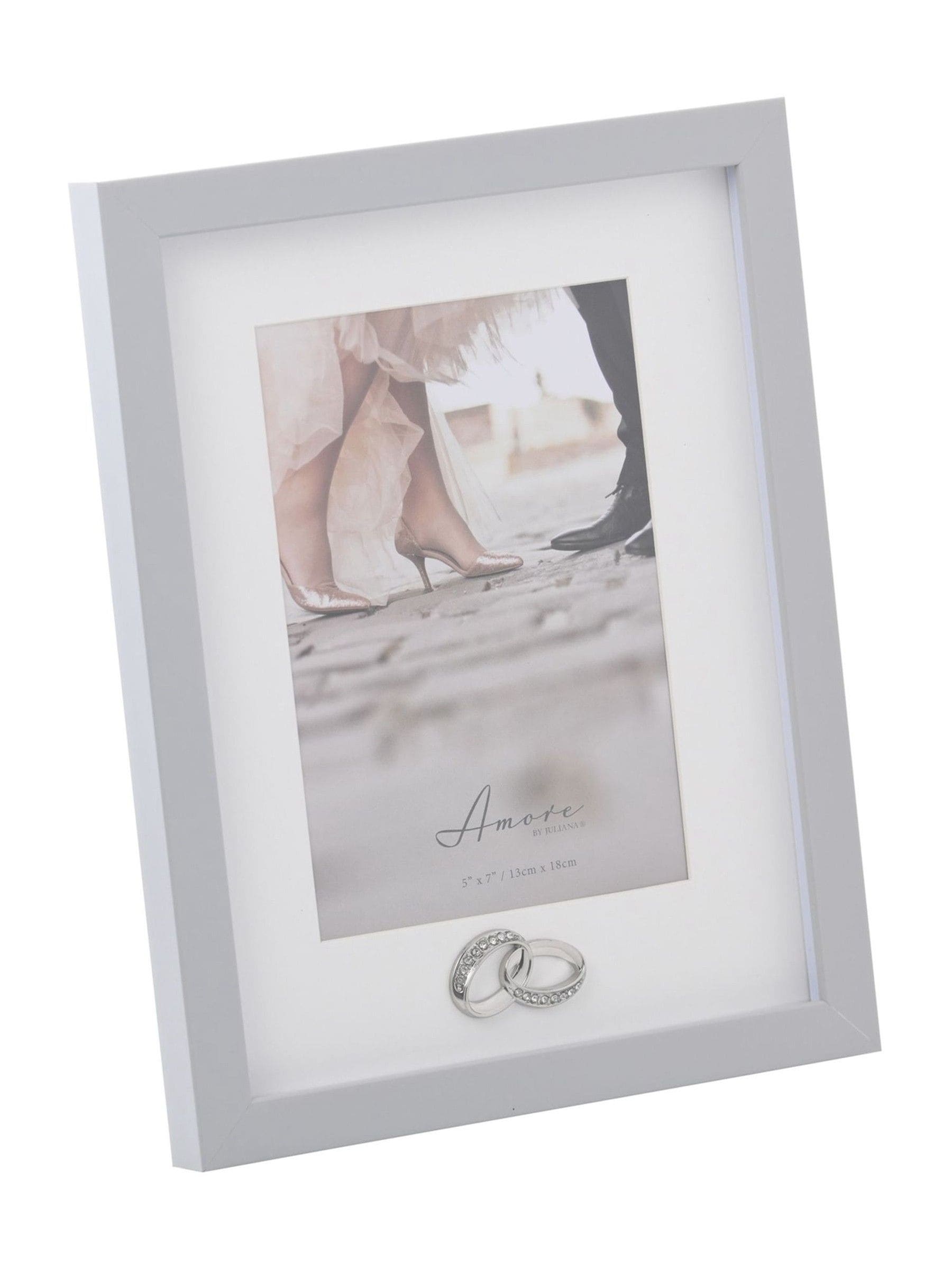Widdop grey amore photo frame with rings icon 5x7 (British brand)