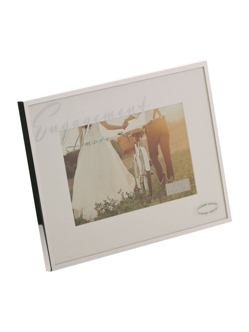 Widdop silver amore engagement photo frame 6x4 (British brand)
