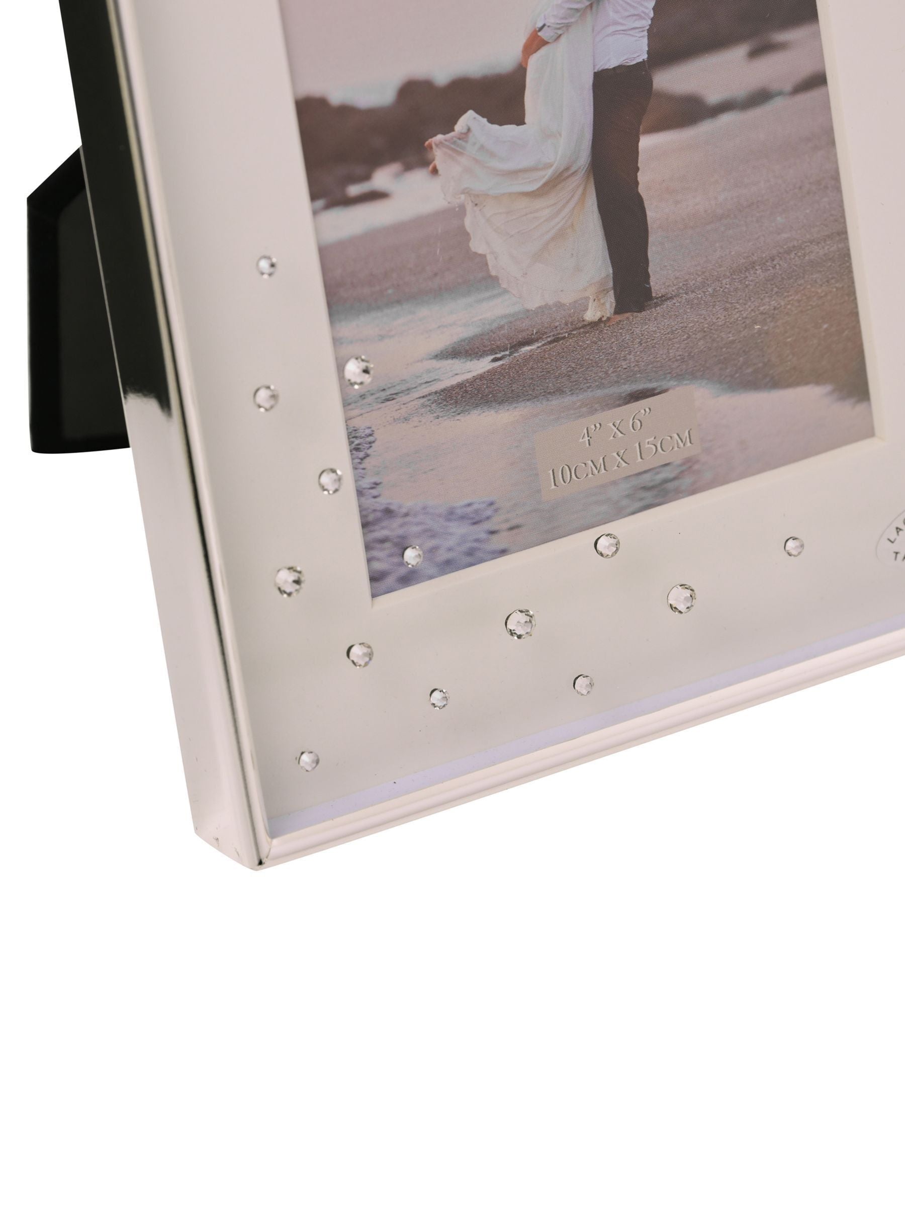 Widdop silver Amore box frame with crystals 4 x 6 (British brand)
