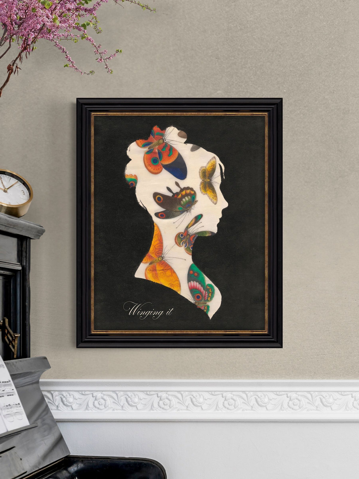 Artko Black Winging It framed wall art 57x47cm - British product