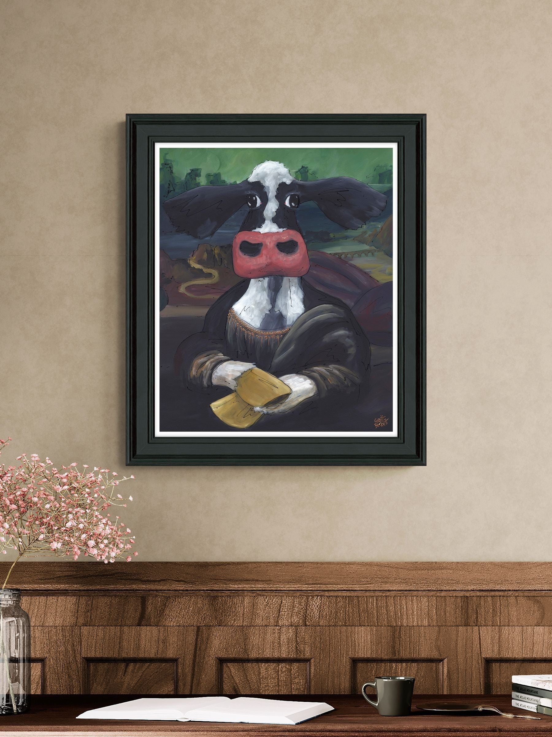 Artko Black Mona Lisa framed art 69x59cm - British product