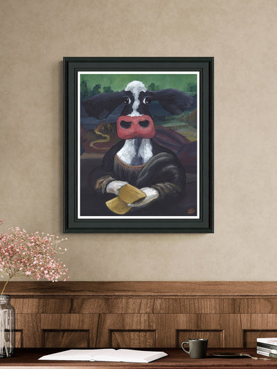 Artko Black Mona Lisa By Geoff Beckett Framed Artwork 69x59cm