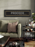Artko Black Proceed with Caution Framed Art