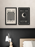 Artko black made for mornings framed art 62cm x 42cm - British product