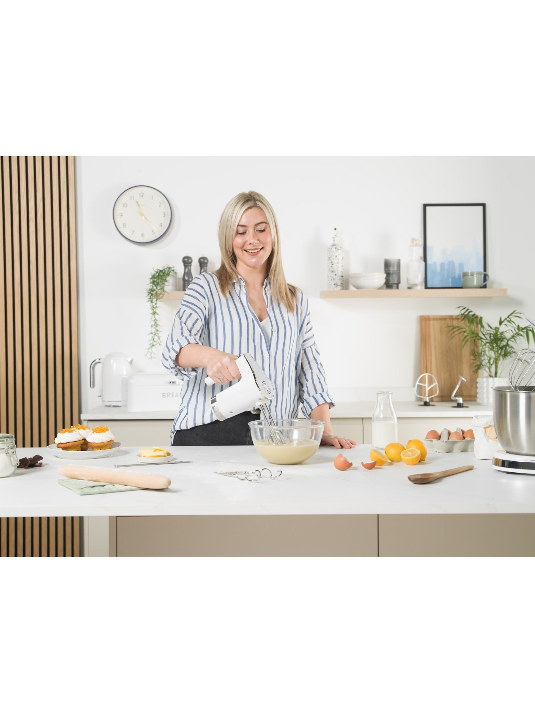 Salter Ice White Shimmer Boston hand mixer (British brand)
