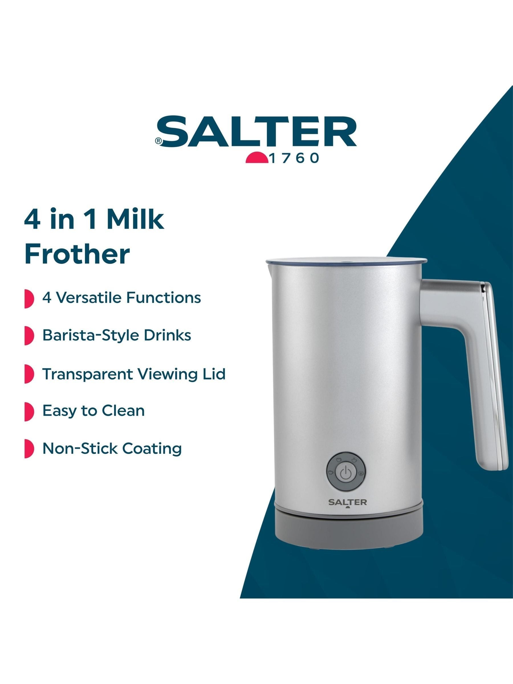 Salter Silver Aspen Milk Frother