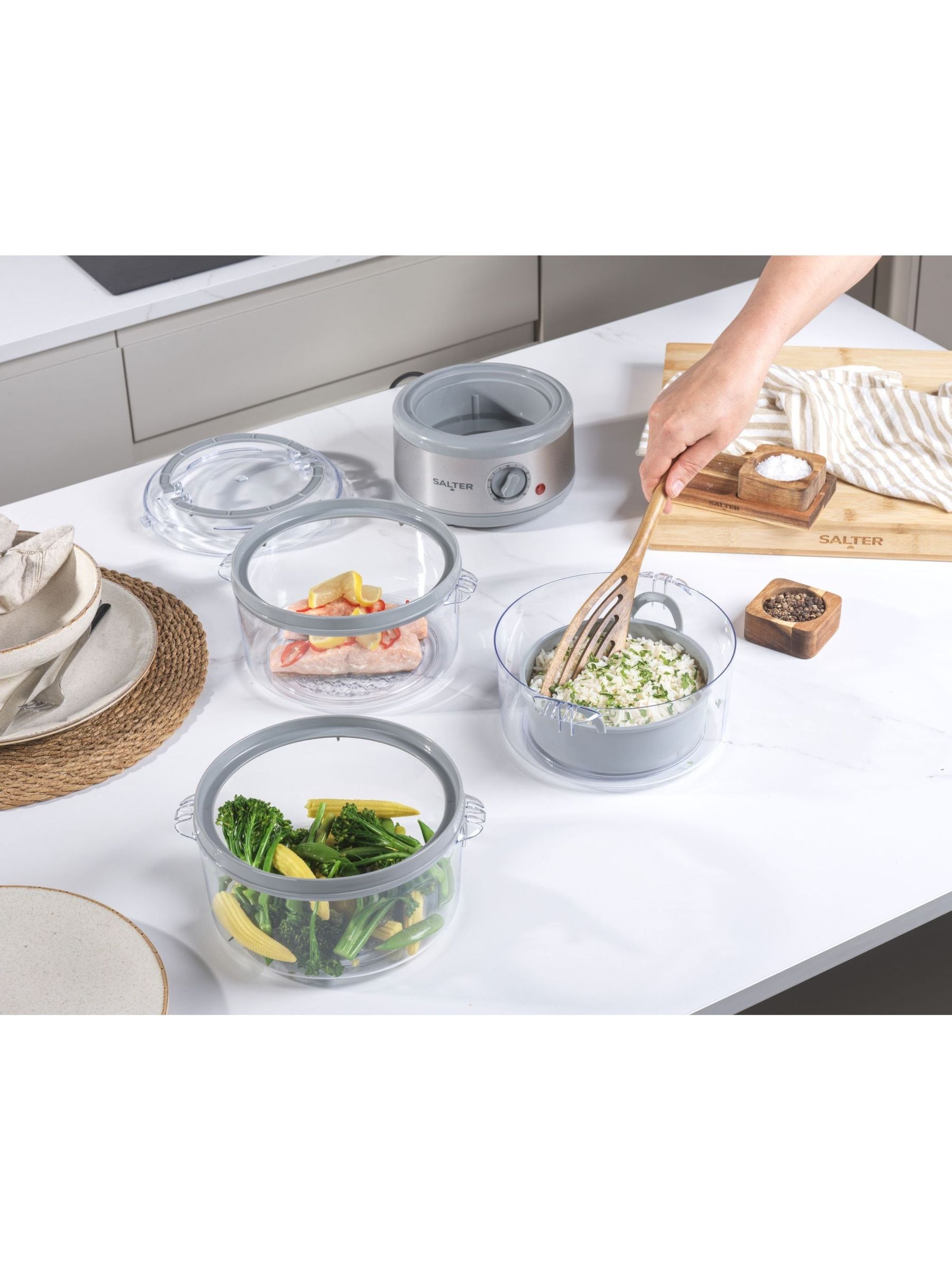 Salter Transparent Aspen Food Steamer 7l (British brand)