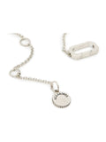 AllSaints silver tone stone hexagon pendant necklace 406mm - British product