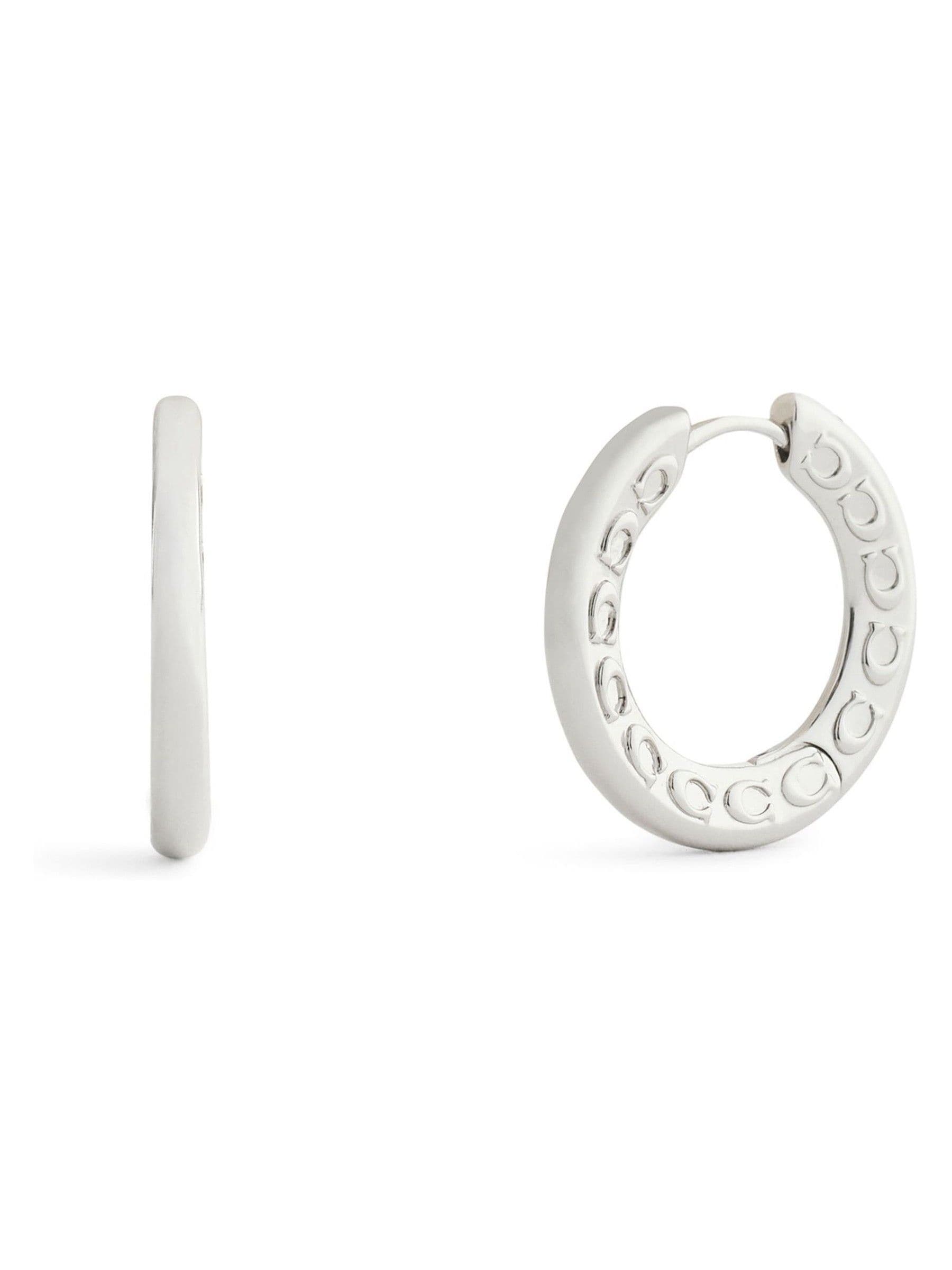 Small Hoop Earrings with Titanium Posts and Brass Construction 23mm x 4mm