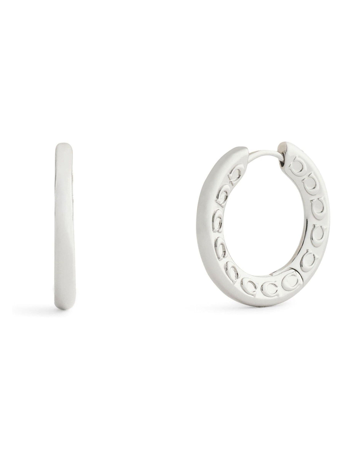 Small Hoop Earrings with Titanium Posts and Brass Construction 23mm x 4mm