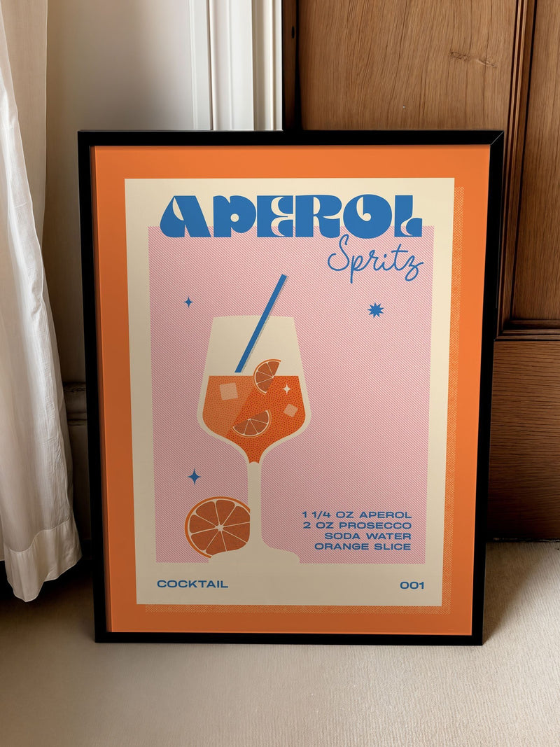 We Are Proper Good Orange Aperol Spritz art print (British brand)