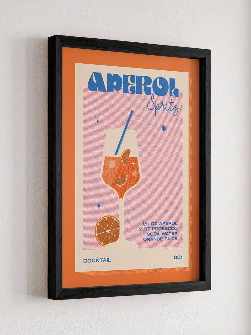 We Are Proper Good Orange Aperol Spritz art print (British brand)