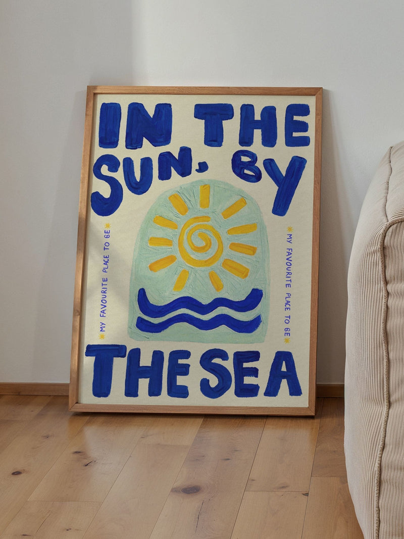 We Are Proper Good blue sea art print, imported from the UK