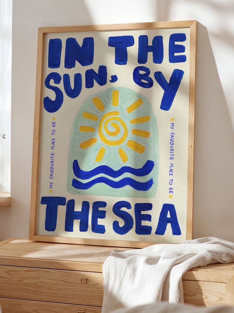 We Are Proper Good blue sea art print, imported from the UK