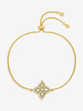 Jon Richard Gold Plated Crystal Clover Bracelet 10.6 Inch, UK version