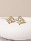 Jon Richard crystal clover earrings 20mm, UK version