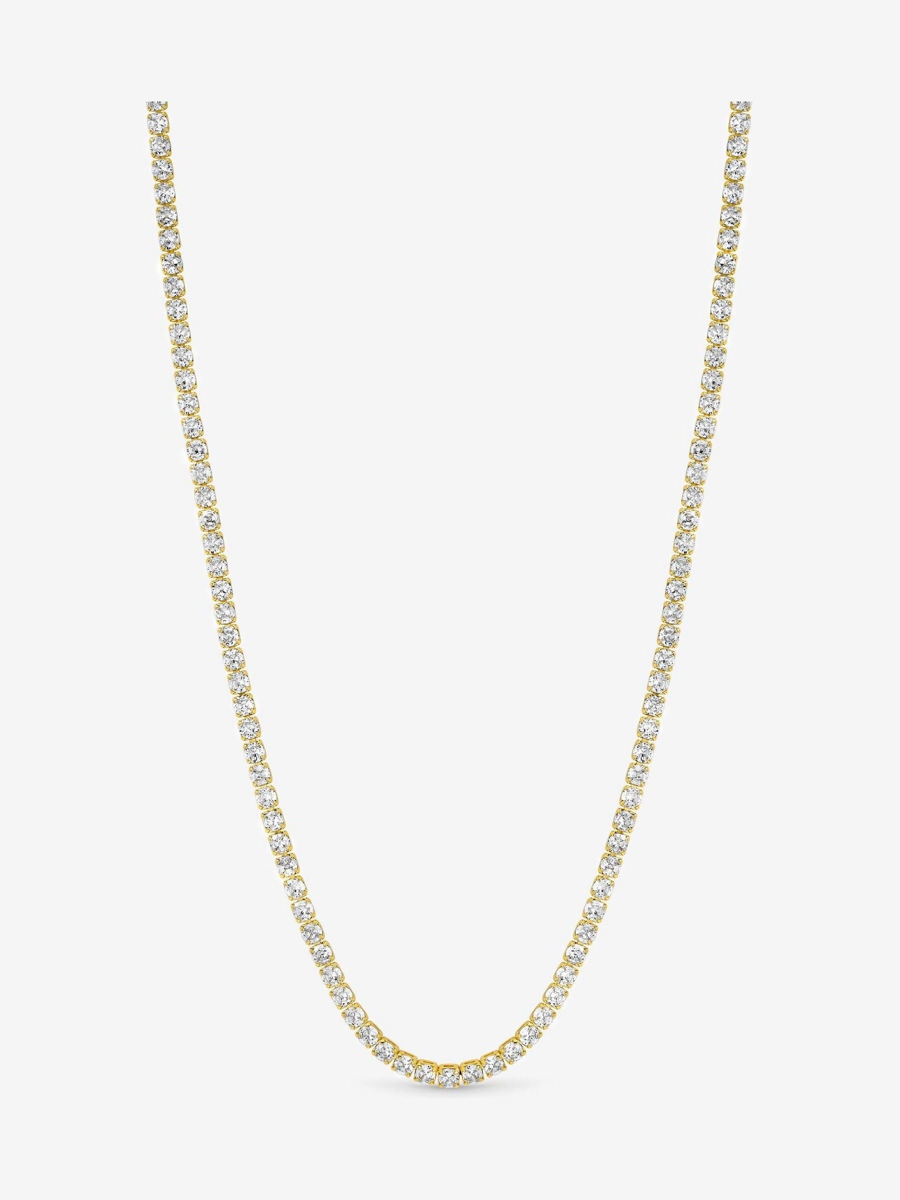 Jon Richard gold tone cubic zirconia tennis necklace 16 inch, UK version