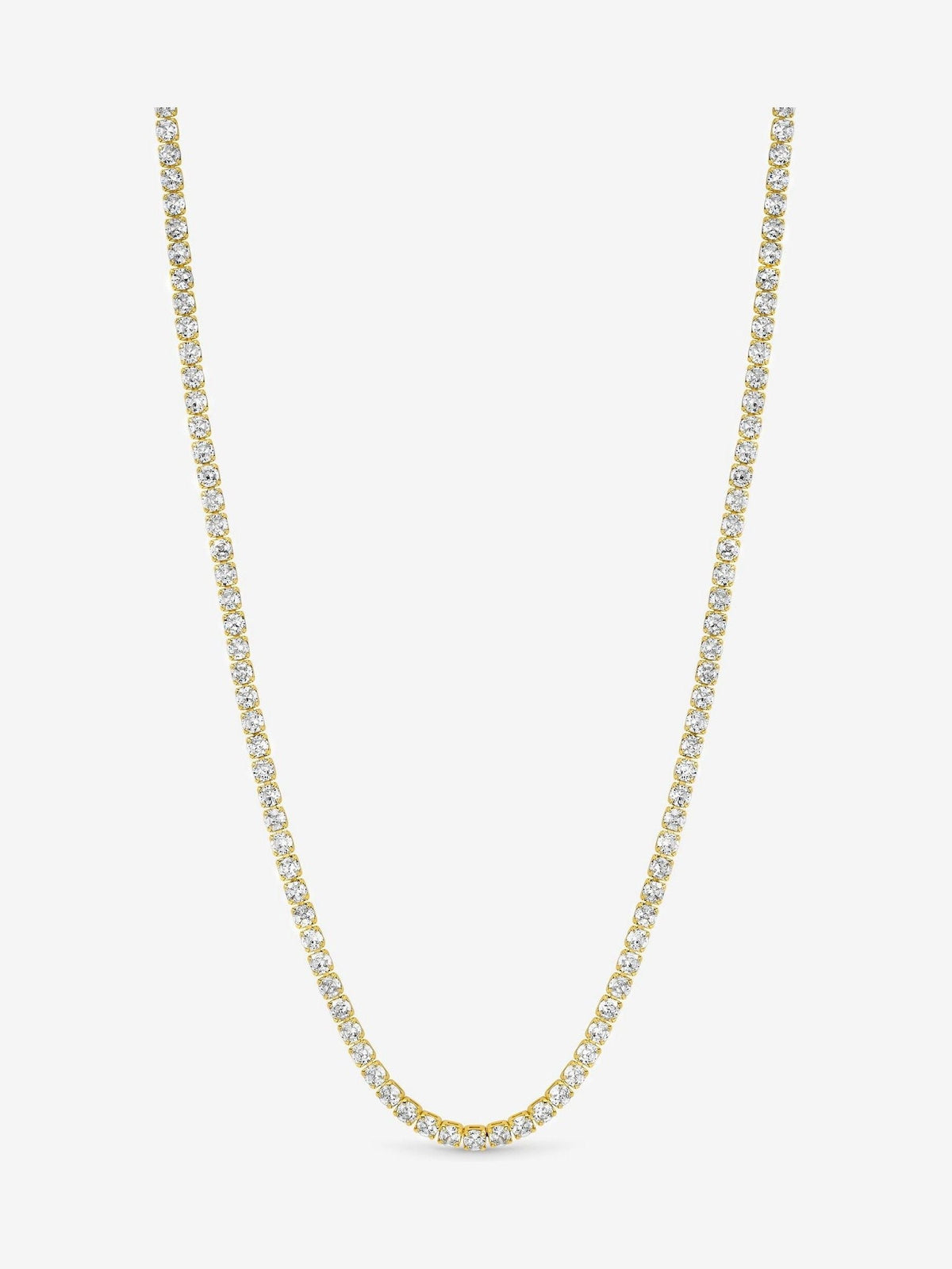Jon Richard gold tone cubic zirconia tennis necklace 16 inch, UK version
