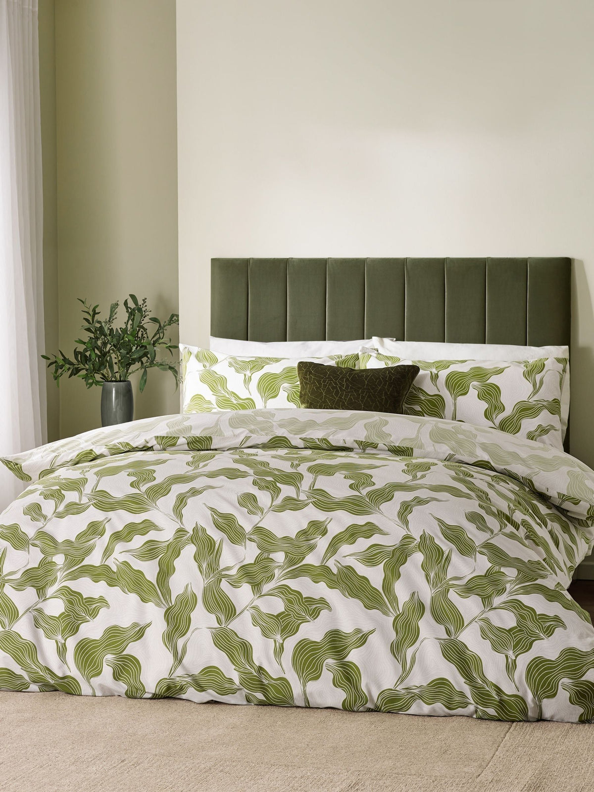 HÖEM Olive Lauro reversible duvet cover set, UK version