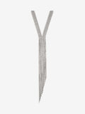 Mood Black Crystal Long Y Drop Statement Necklace