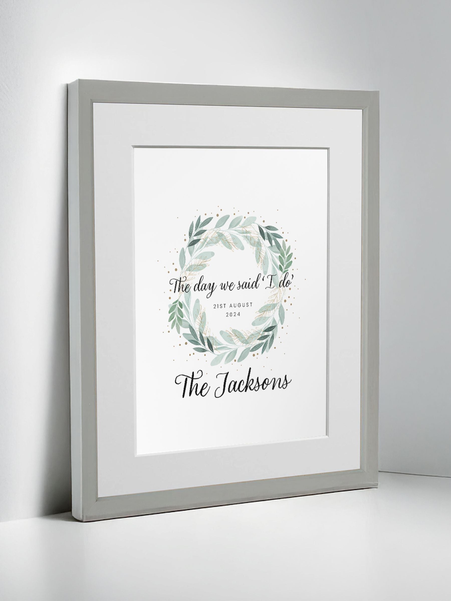 Personalised Anniversary “I Do” Keepsake Framed Print by Jonnys Sister