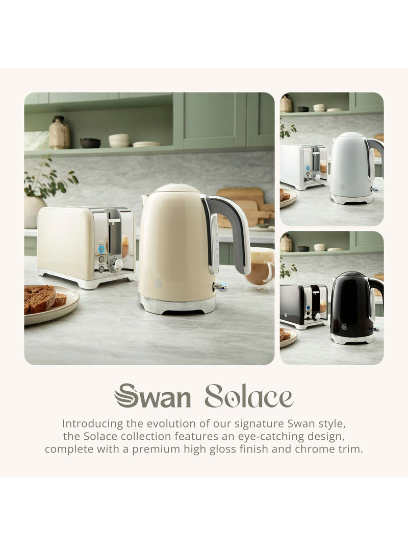 Swan Cream Solace cordless kettle 1.7L (British brand)