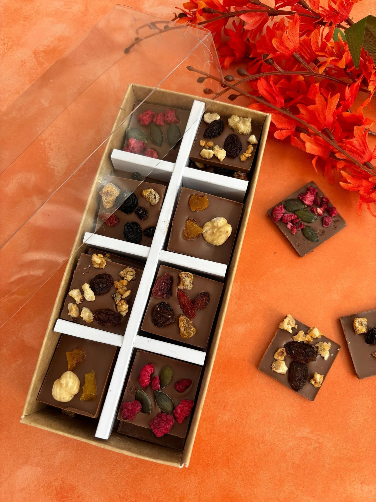 The Gourmet Chocolate Pizza Co Delicious Fruit & Nut Milk Chocolate Mendiants