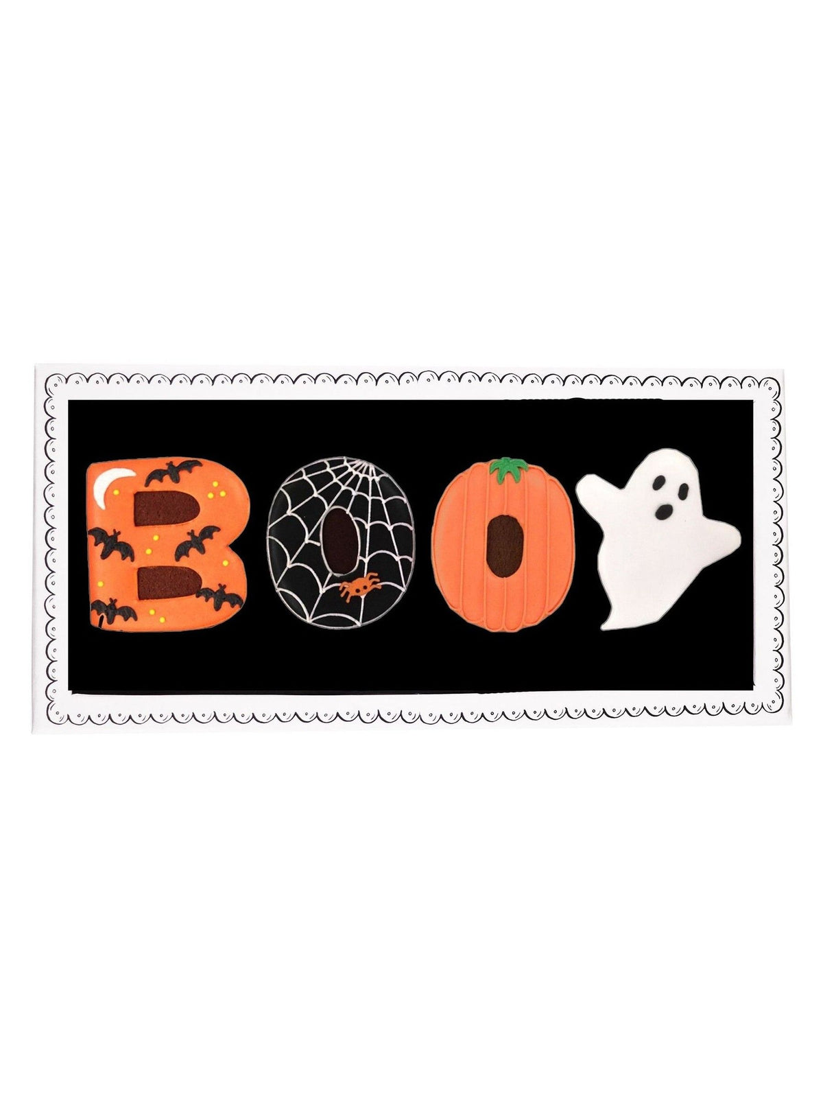 Biscuiteers Hand-Iced Boo Letterbox Biscuits