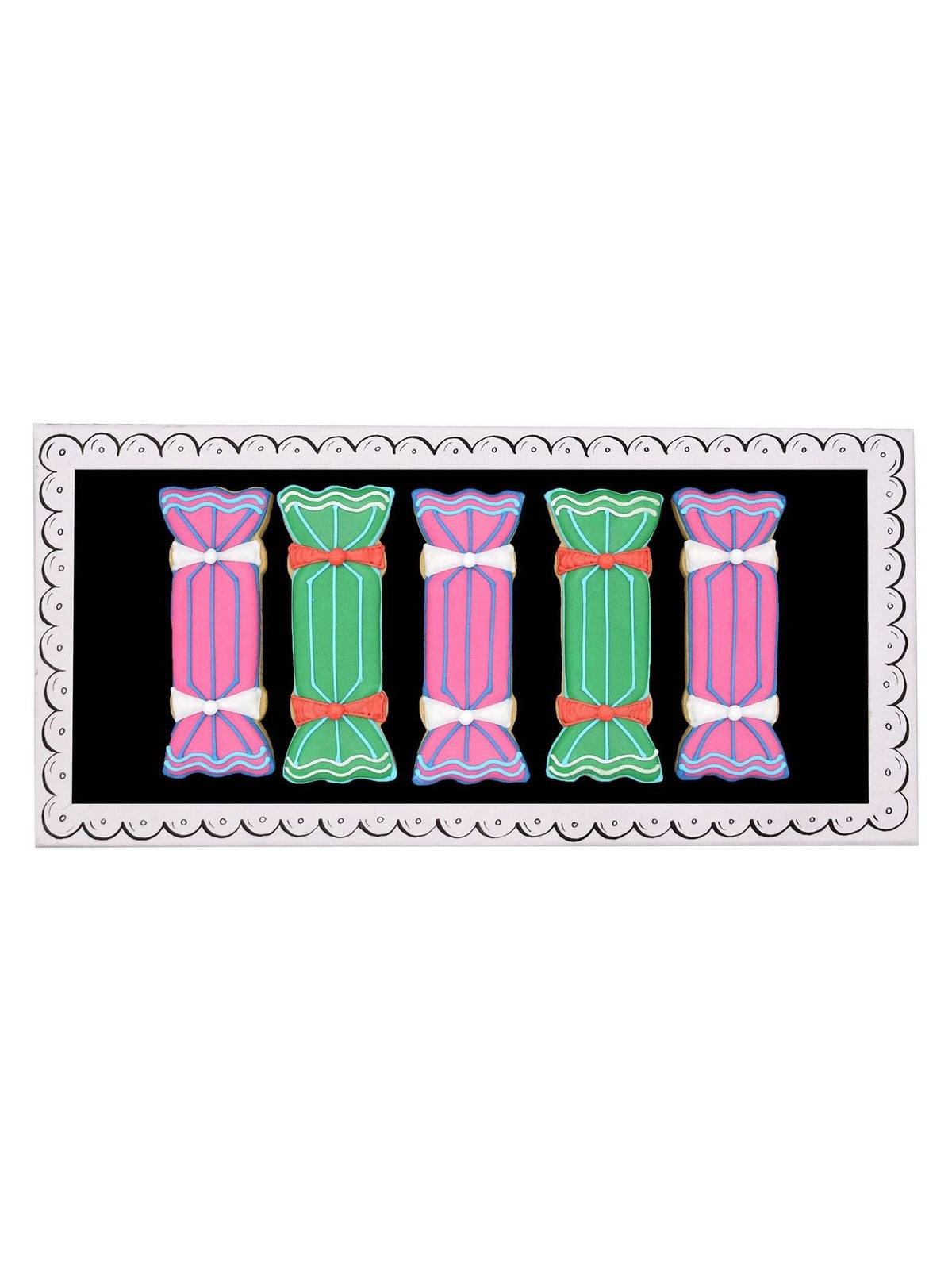 Biscuiteers Hand-Iced Chrsitmas Crackers Letterbox Gift