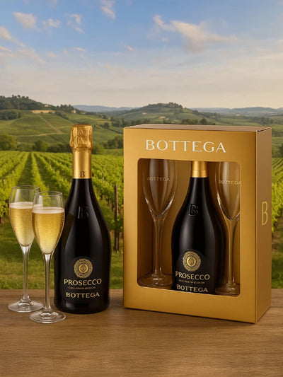 Bottega Prosecco Vintage Gift Set with 2 Flutes 750ml